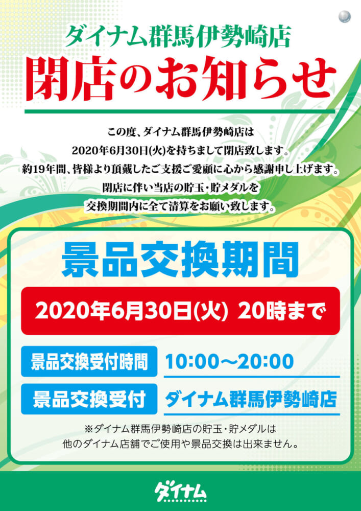 ダイナム伊勢崎店 全国パチンコ店 口コミ 換金率 旧イベント情報 みんパチ